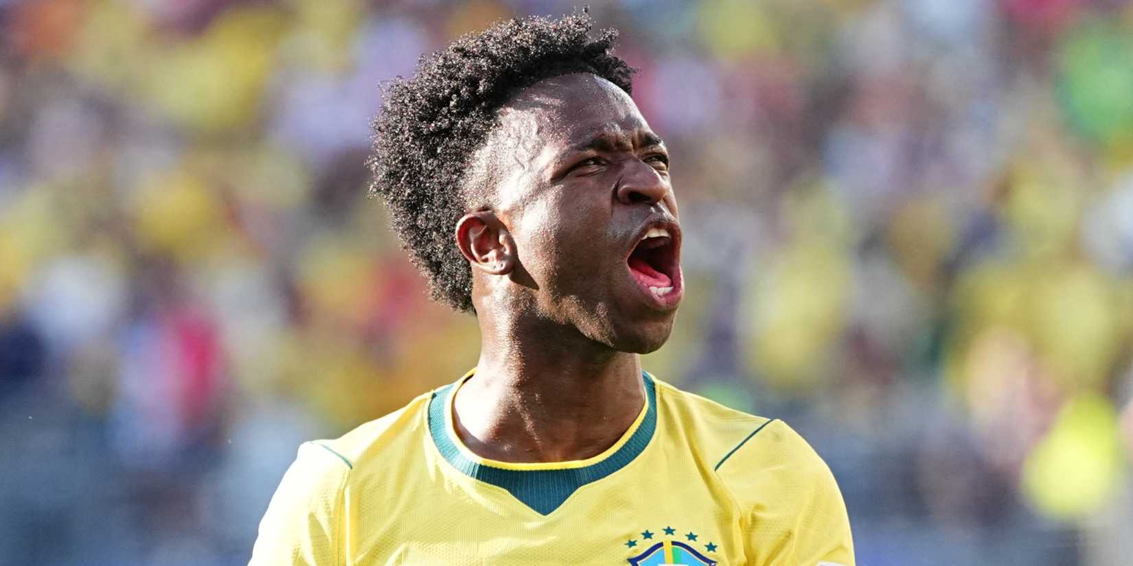 Vinicius Jr in action for Brazil at the 2026 World Cup