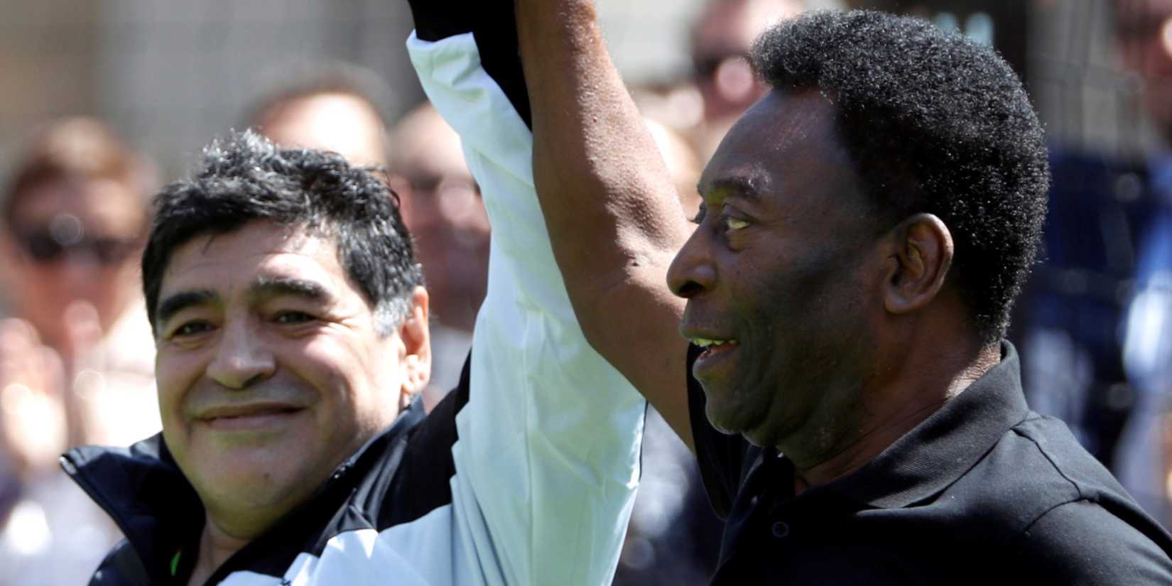 Diego Maradona and Pele