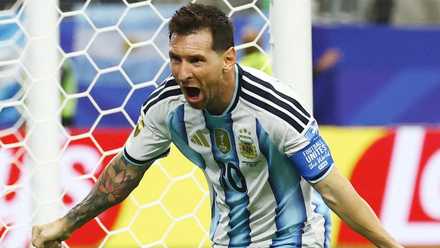 Lionel Messi Argentina celebrates a goal at World Cup 2026
