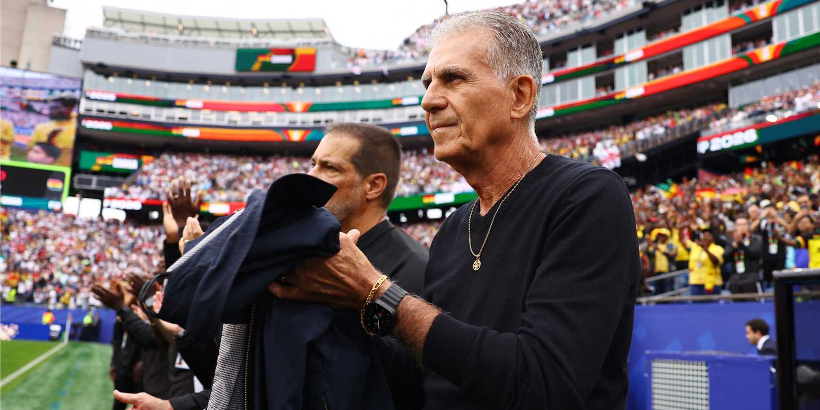 Carlos Queiroz at Ghana's match with England at the 2026 World Cup