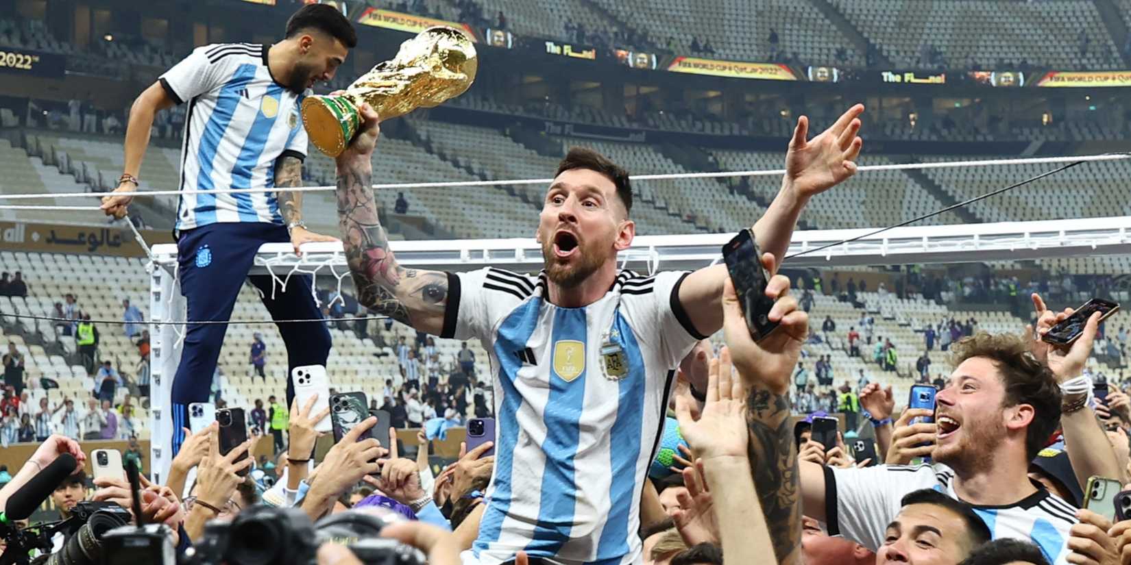 Argentina legend Lionel Messi celebrates 2022 World Cup win with fans