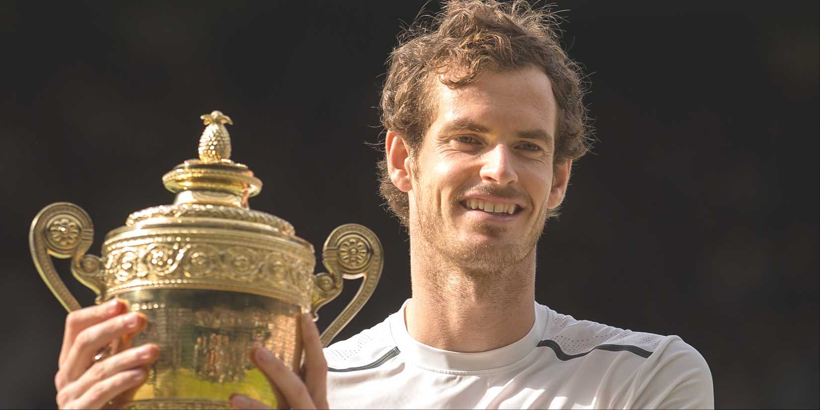 Andy Murray With Wimbledon Trophy