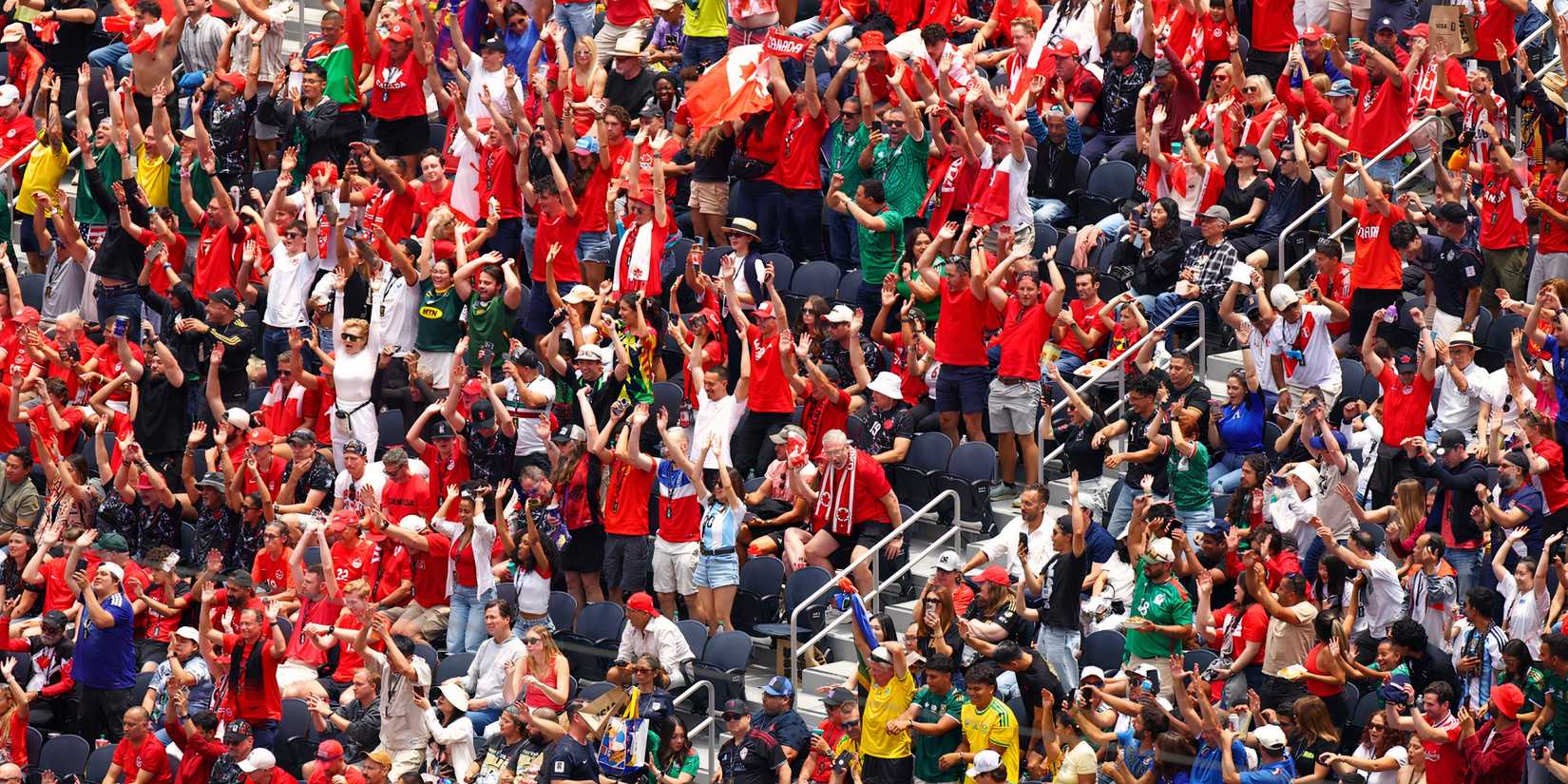 Fans participate in Mexican Wave
