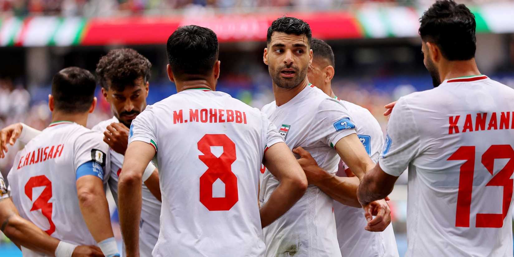 Mehdi Taremi and Iran teammates at the 2026 World Cup