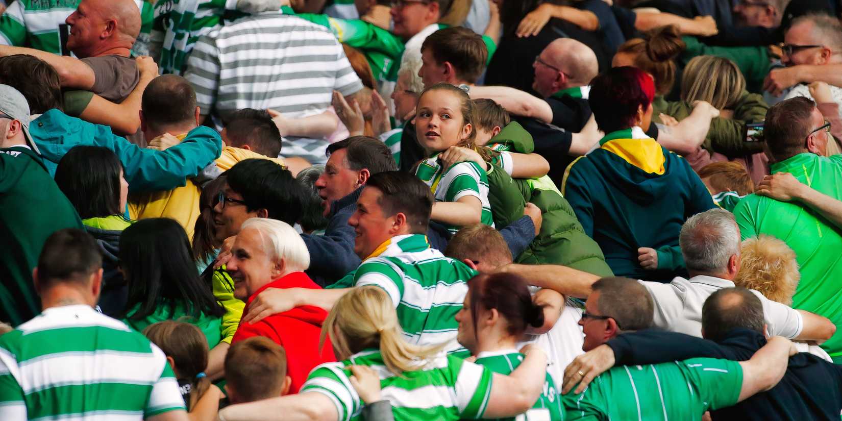 Celtic fans celebrate