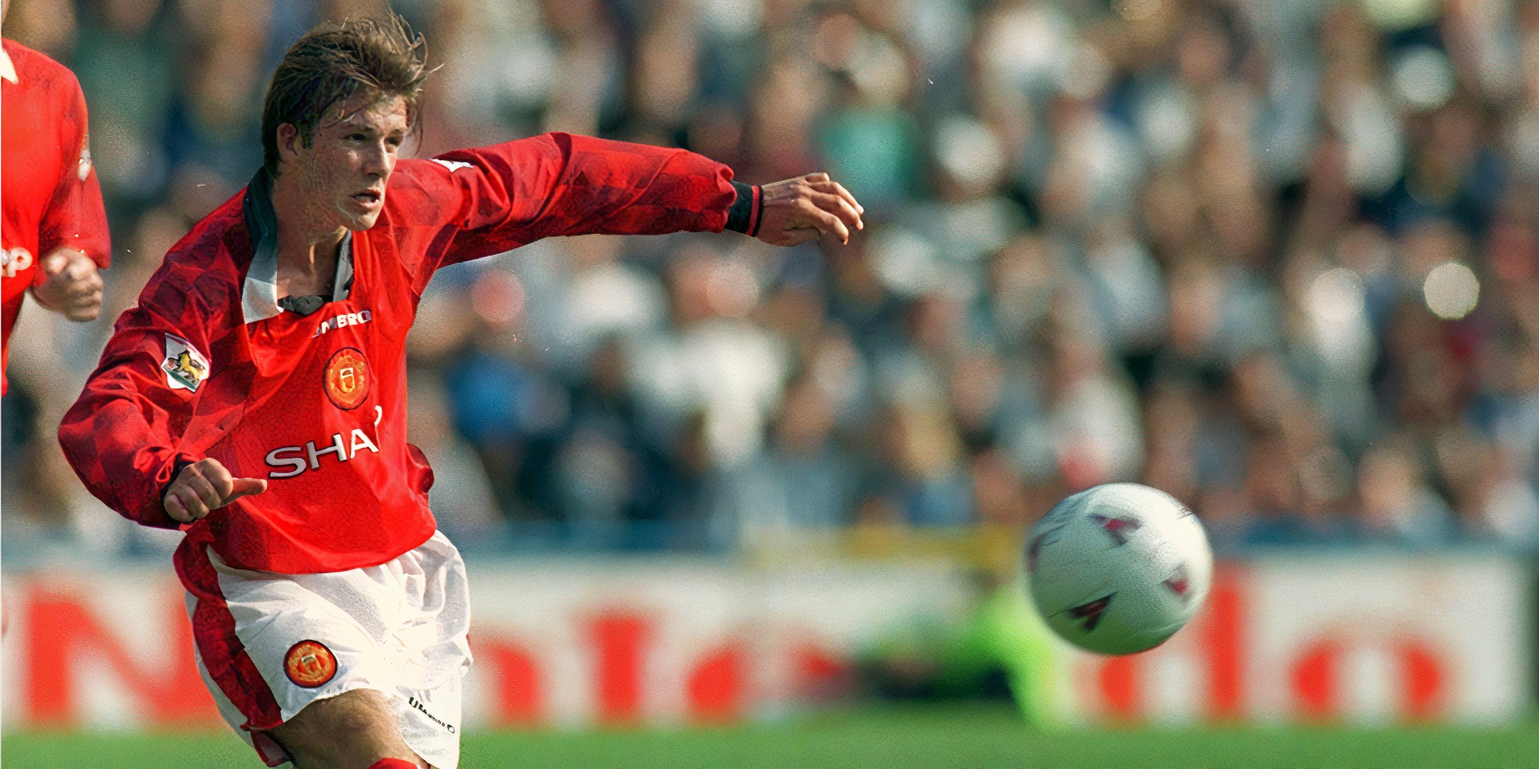David Beckham scored a sensational goal from the halfway line for Man Utd against Wimbledon in the 1996/97 season and