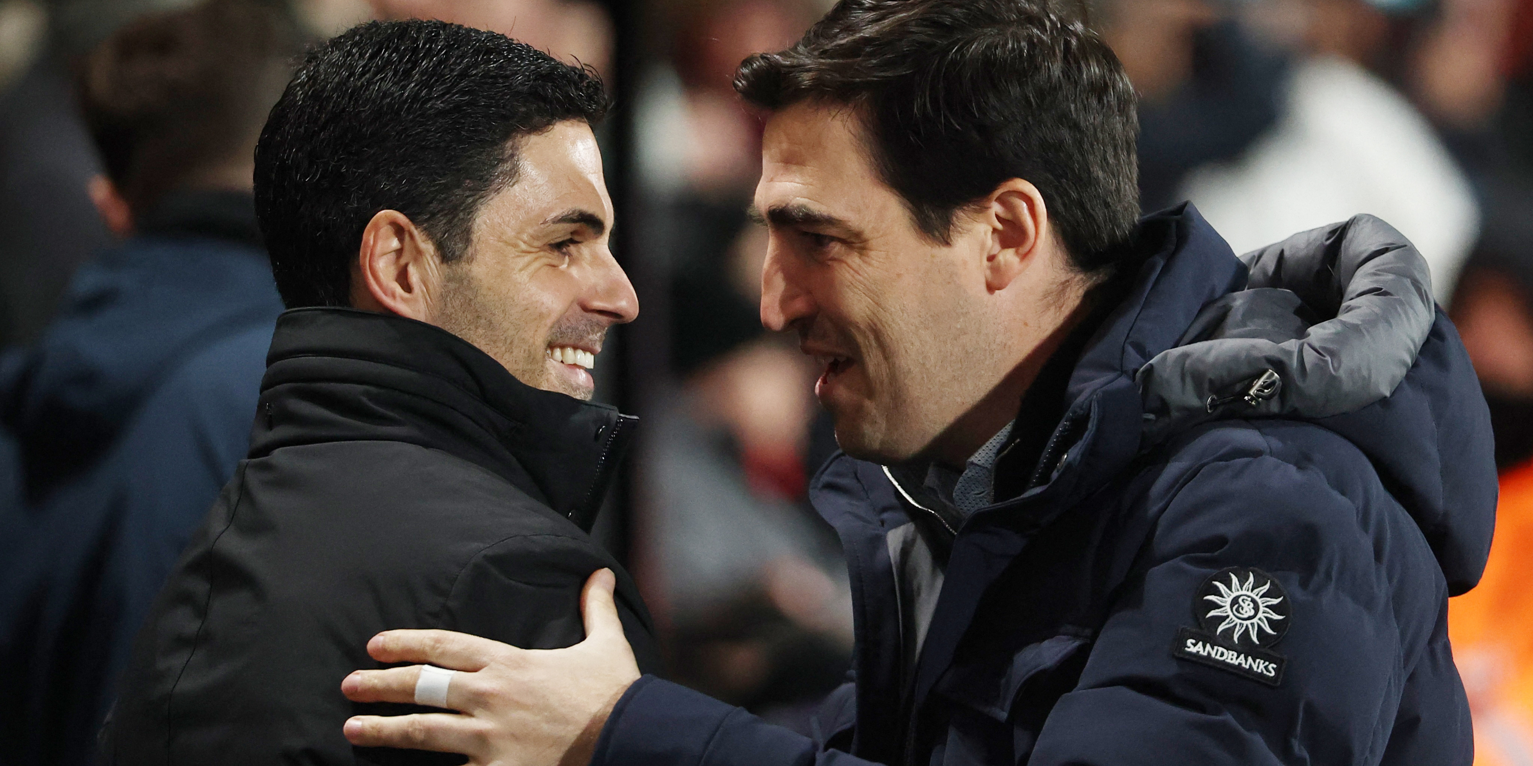 Mikel Arteta (Arsenal) and Andoni Iraola (Bournemouth)