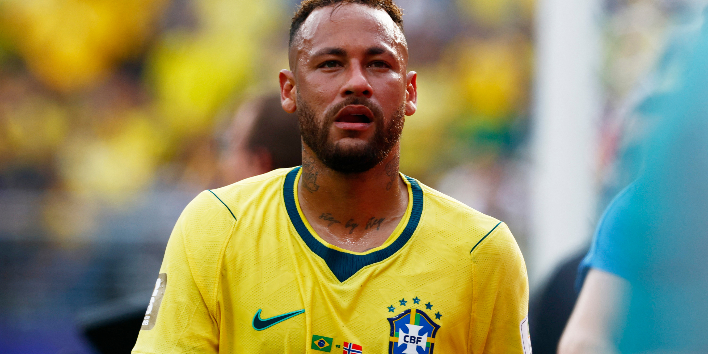 Neymar (Brazil) after loss to Norway at World Cup