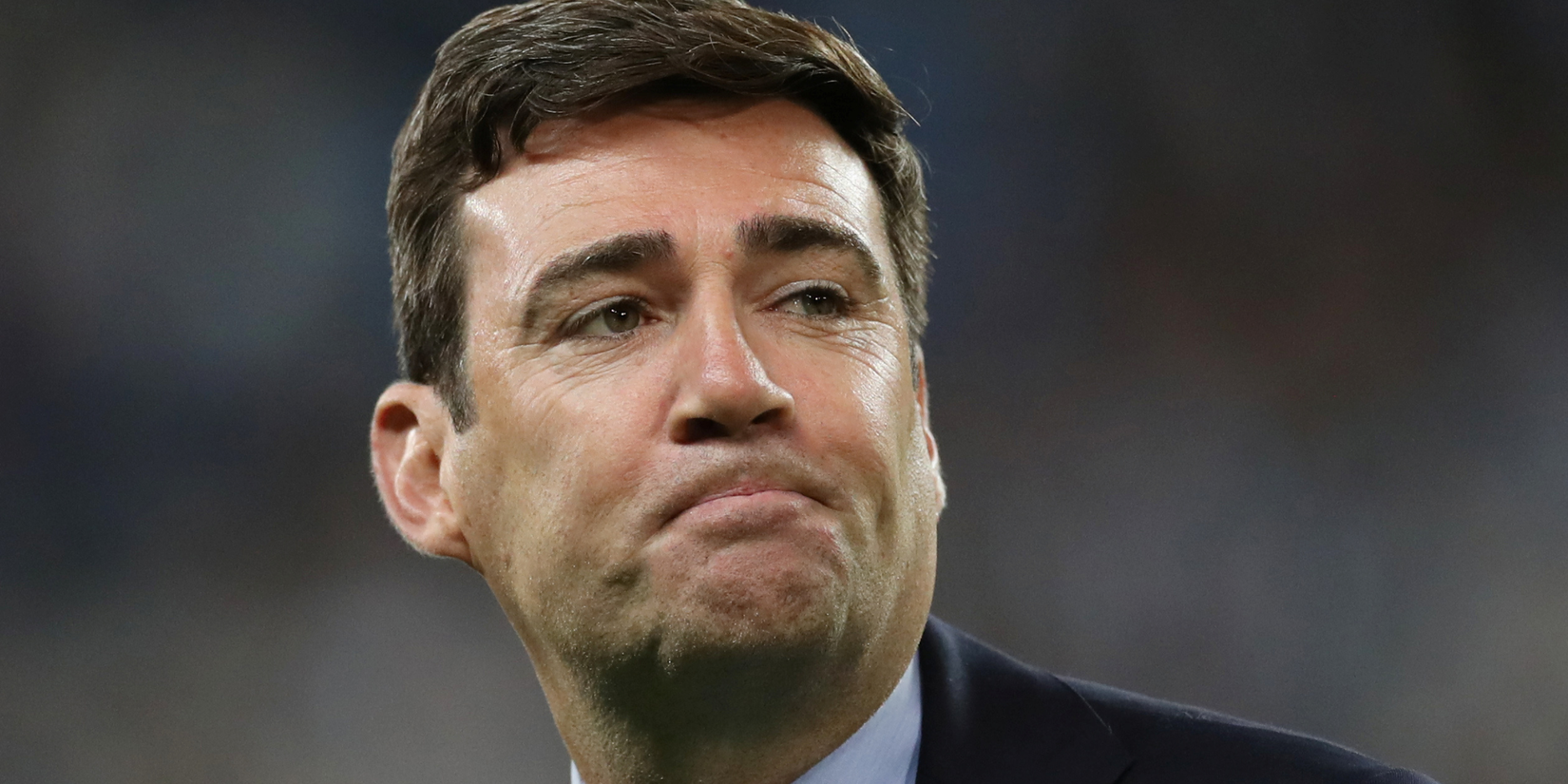 The Mayor of Manchester, Andy Burnham after the match