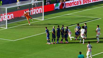 Malik Tillman United States USMNT scores free kick vs Bosnia-Herzegovina World Cup 2026