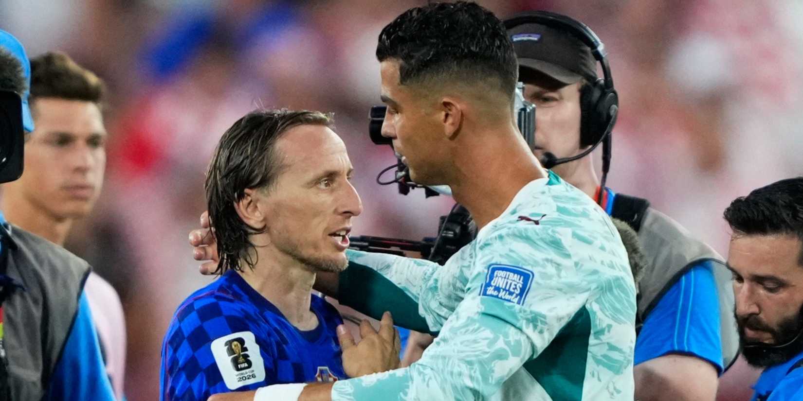 Luka Modric and Cristiano Ronaldo after Portugal vs Croatia