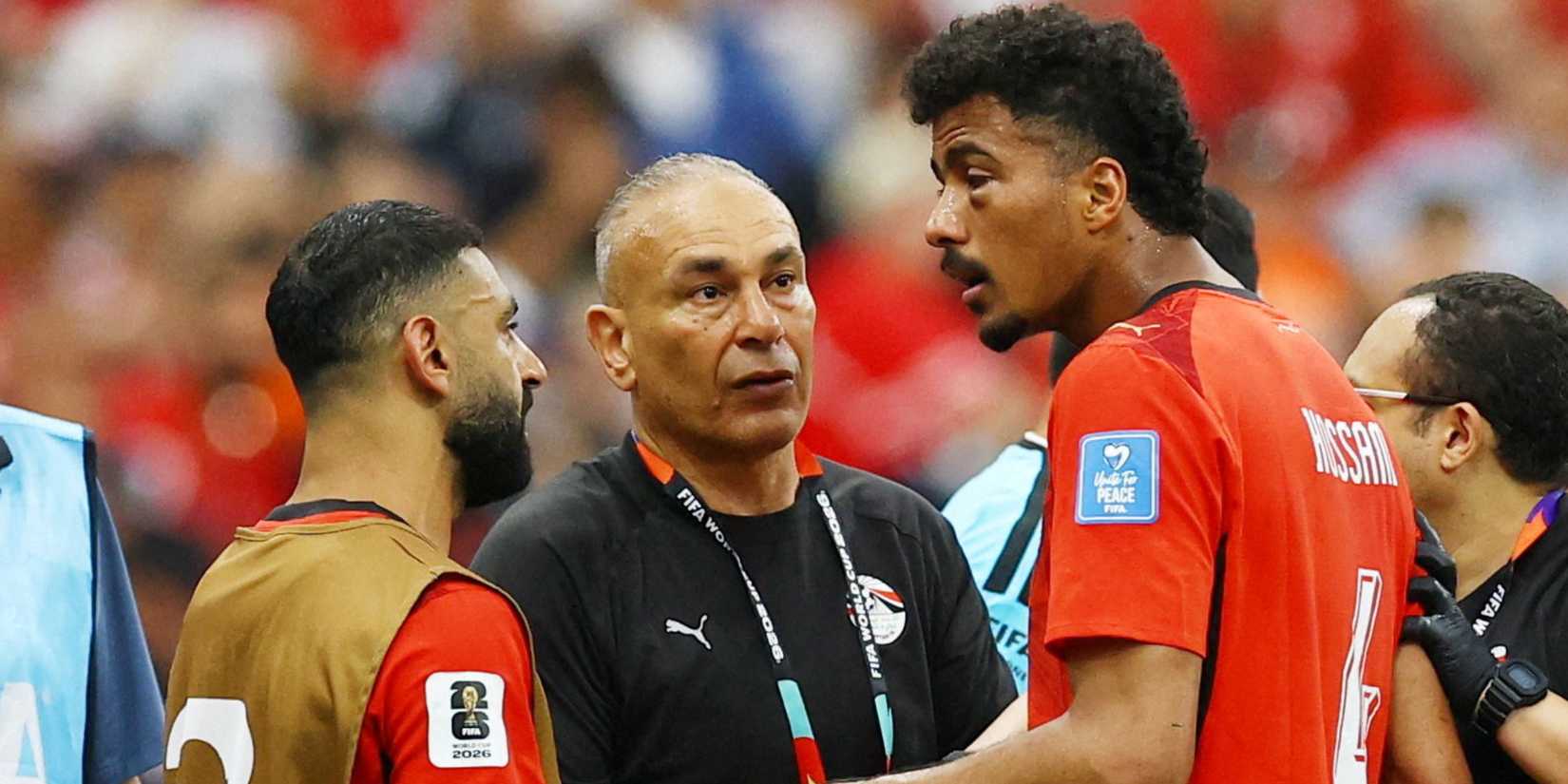 Ibrahim Hassan (middle) at the 2026 World Cup