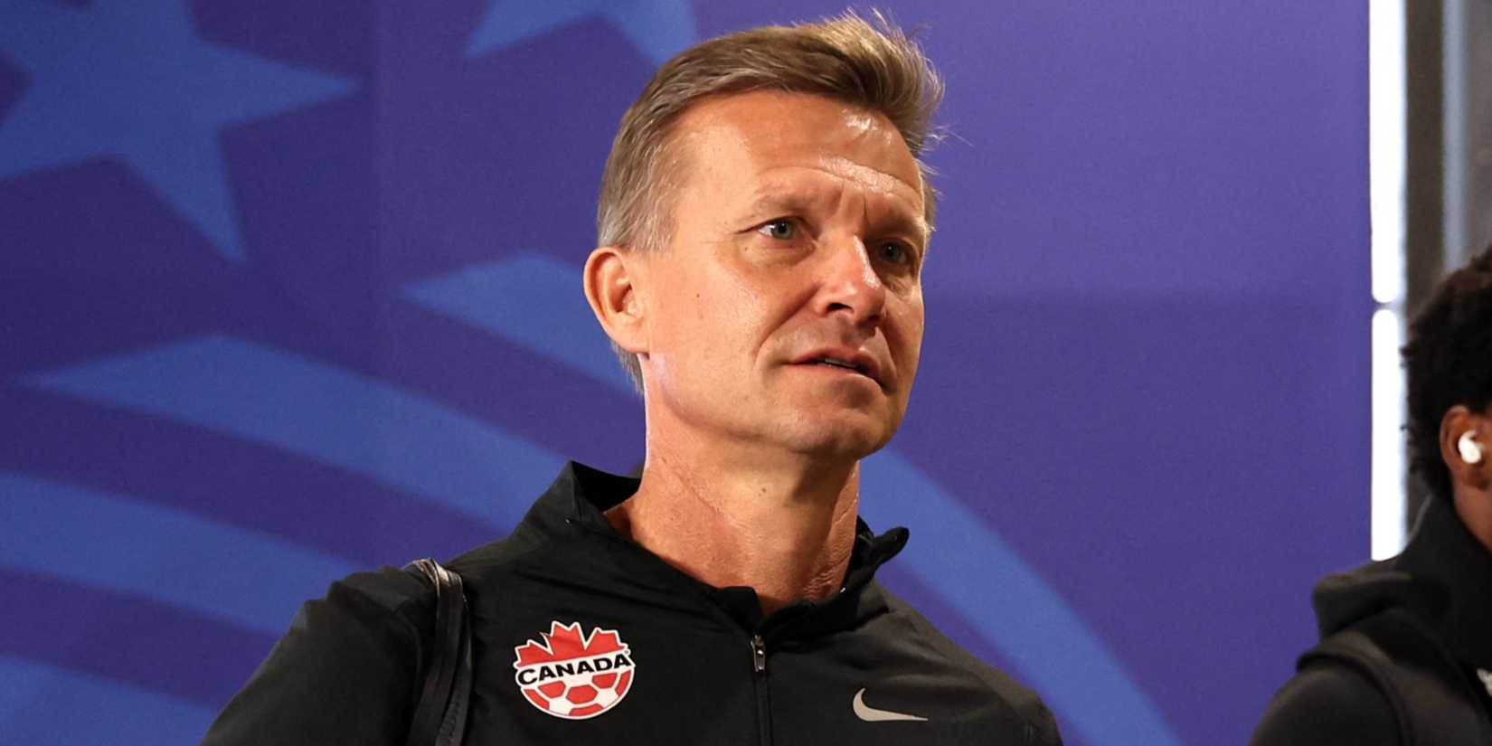 Canada coach Jesse Marsch looks on