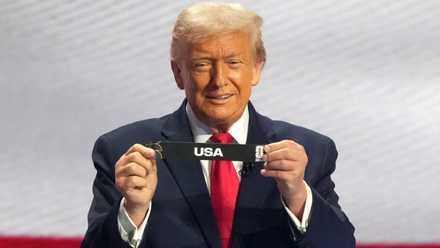Donald Trump (US President) at World Cup draw