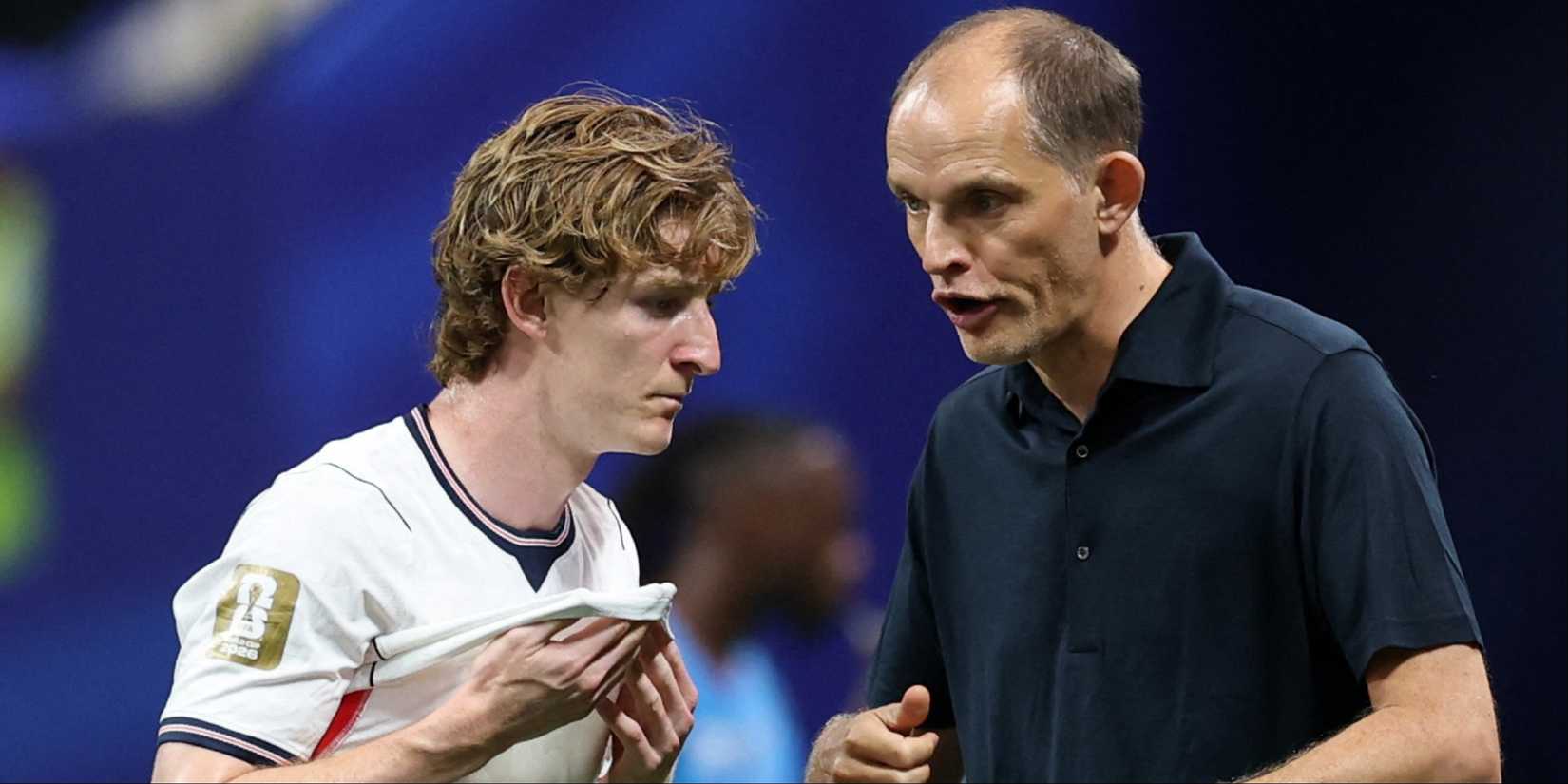 Anthony Gordon and Thomas Tuchel