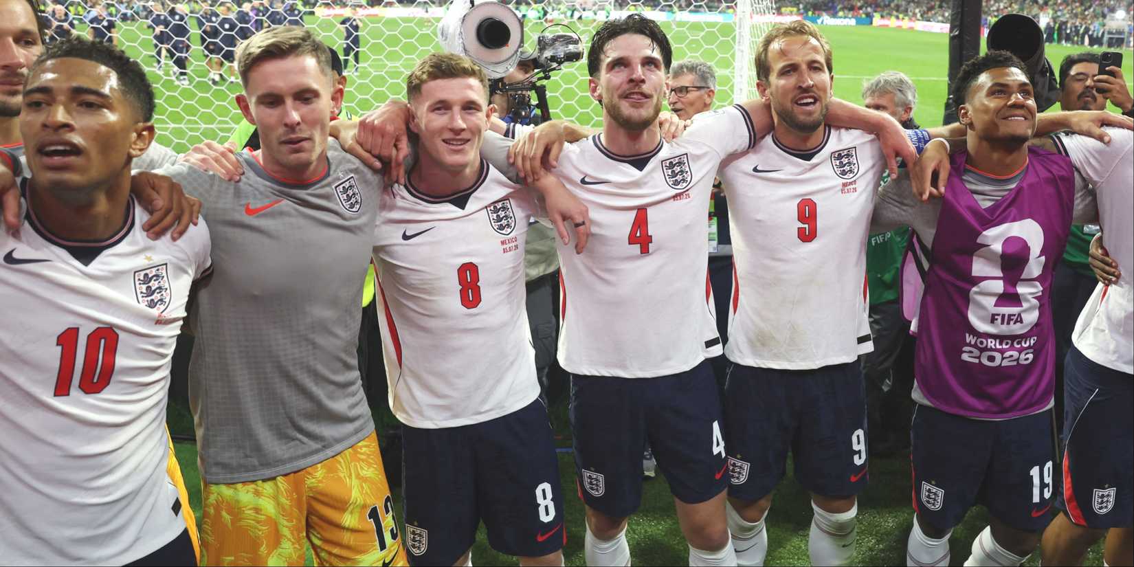 England players vs Mexico