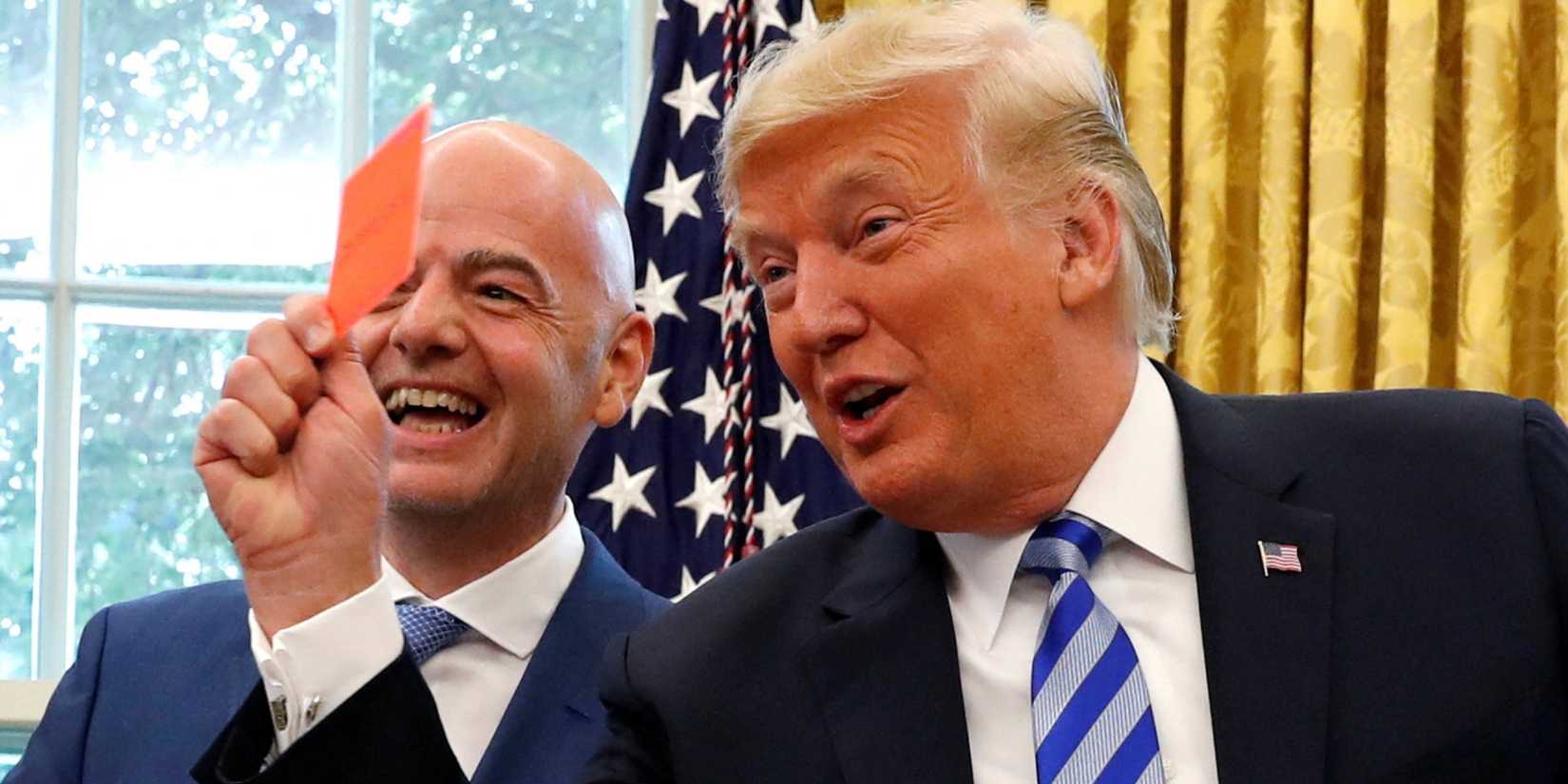 Gianni Infantino and Donald Trump
