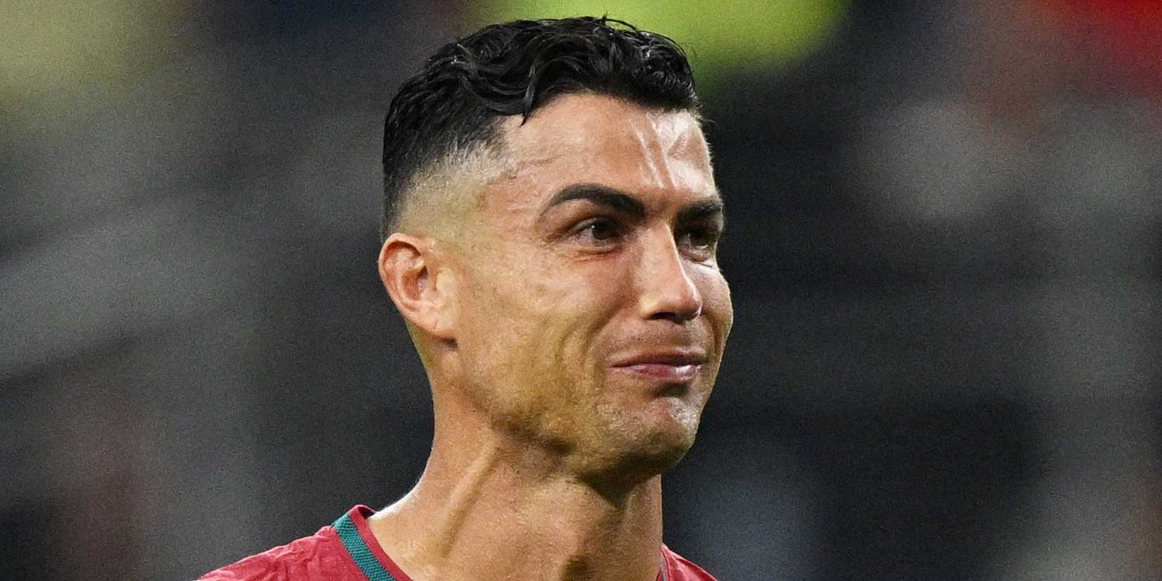 Cristiano Ronaldo looks dejected after the Spain match as Portugal are eliminated from the World Cup