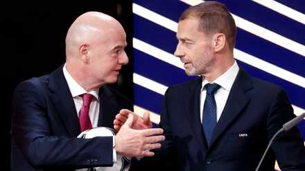 Gianni Infantino with Aleksander Ceferin