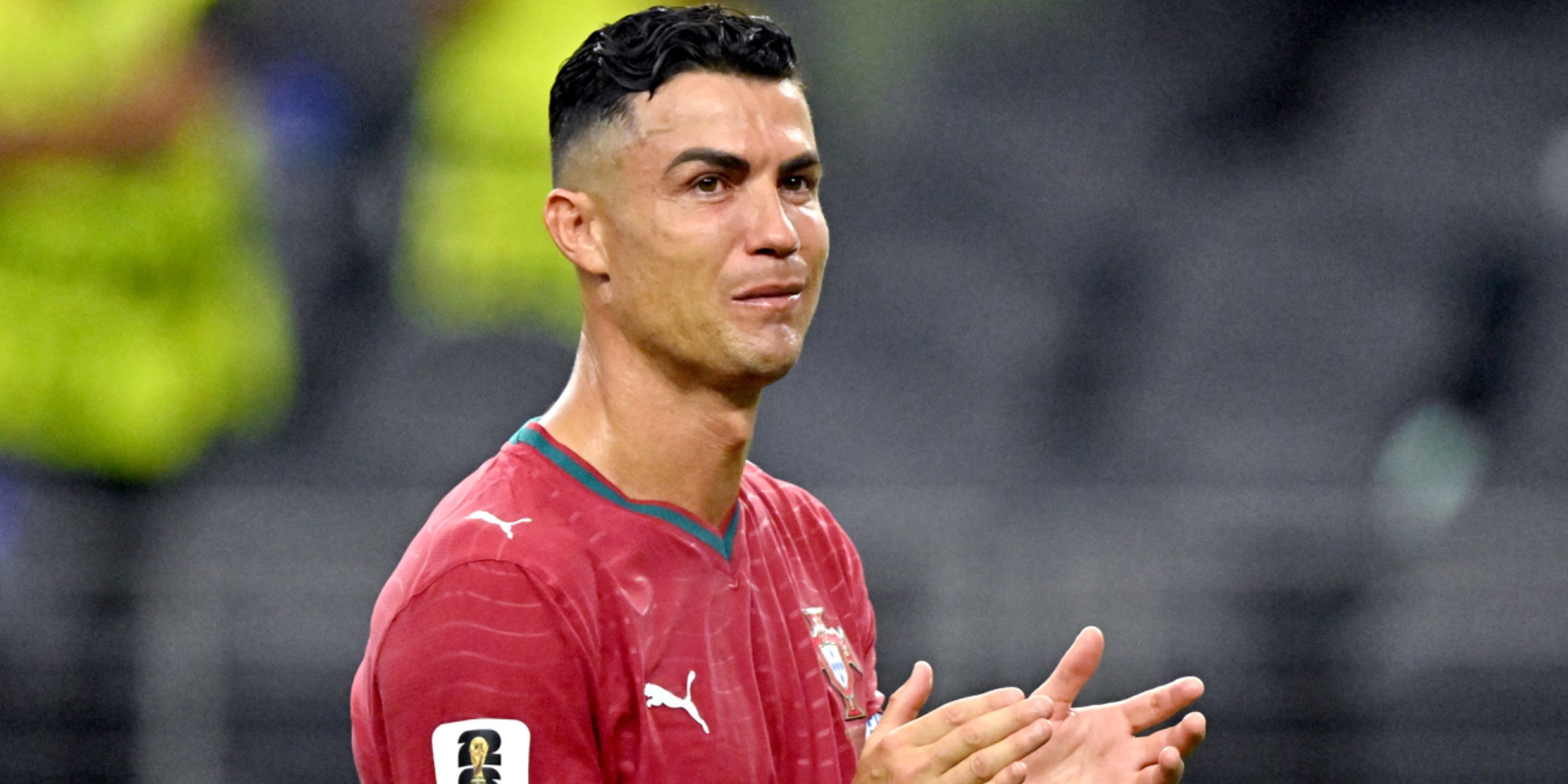  Portugal's Cristiano Ronaldo looks dejected after the match as Portugal are eliminated from the World Cup