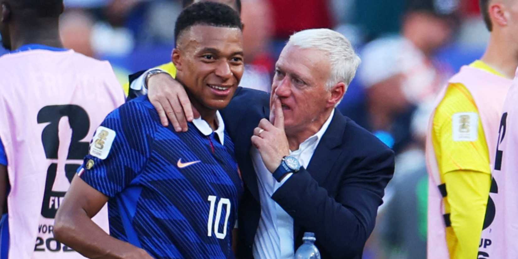 Kylian Mbappe and Dider Deschamps at the 2026 World Cup