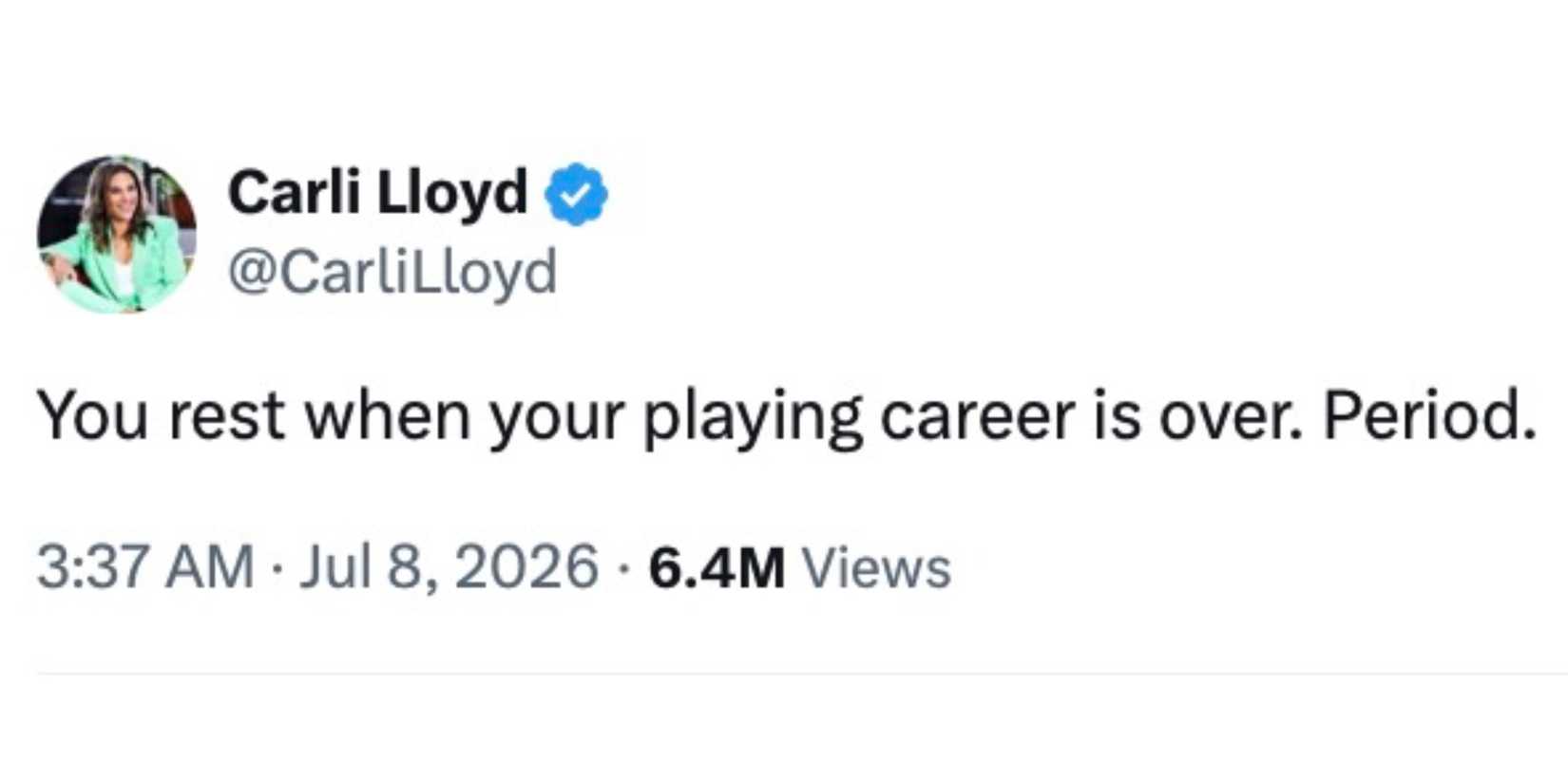 Carli Lloyd tweet