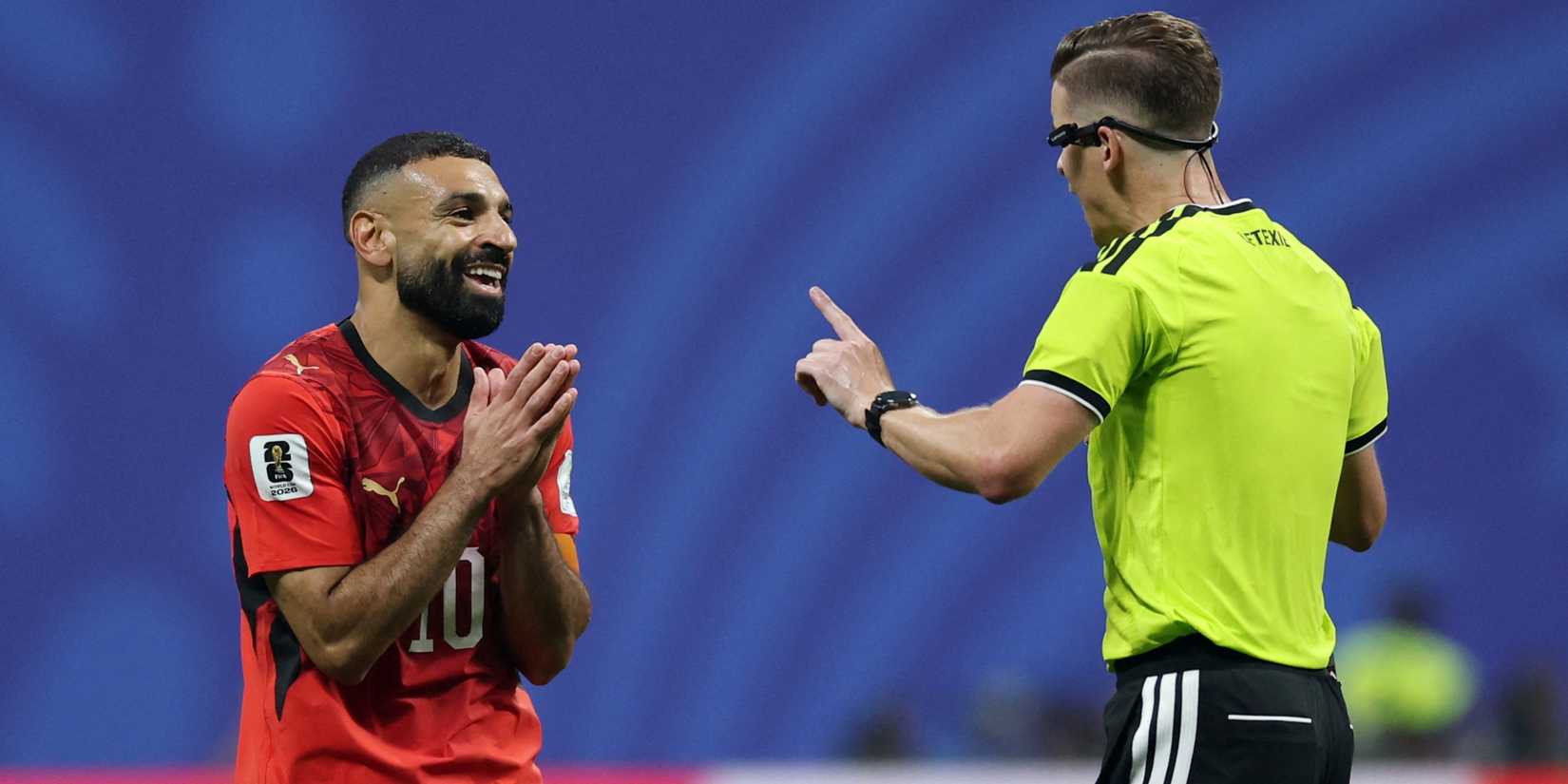 Mohamed Salah in action for Egypt vs Argentina at the 2026 World Cup