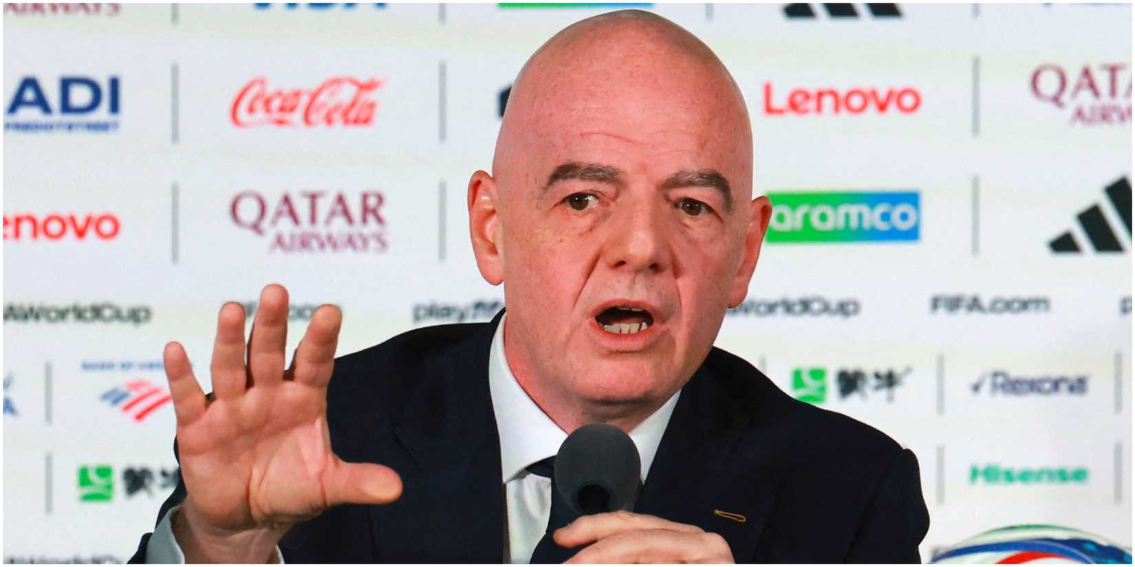 FIFA President Gianni Infantino during a World Cup press conference