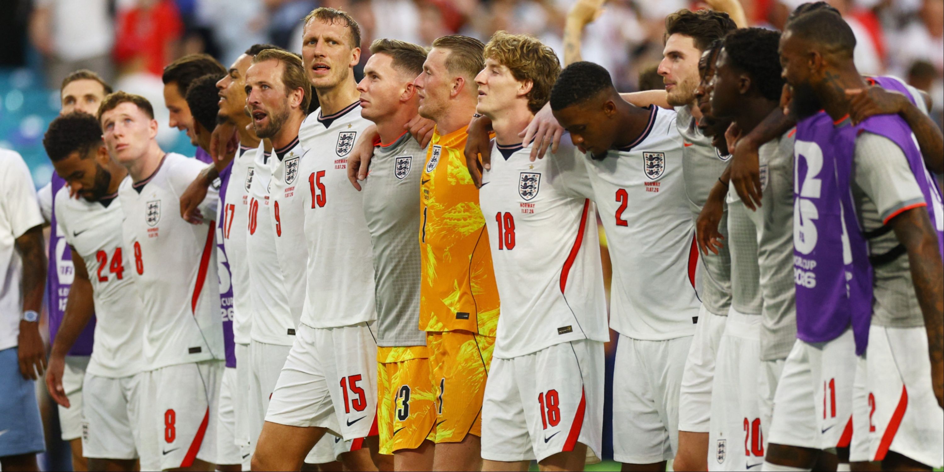 England Players vs Norway