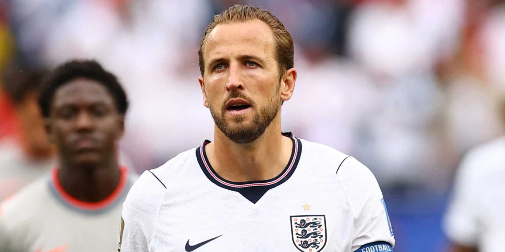 England's Harry Kane looks worried at the 2026 World Cup