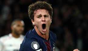 Joao Neves in action for PSG