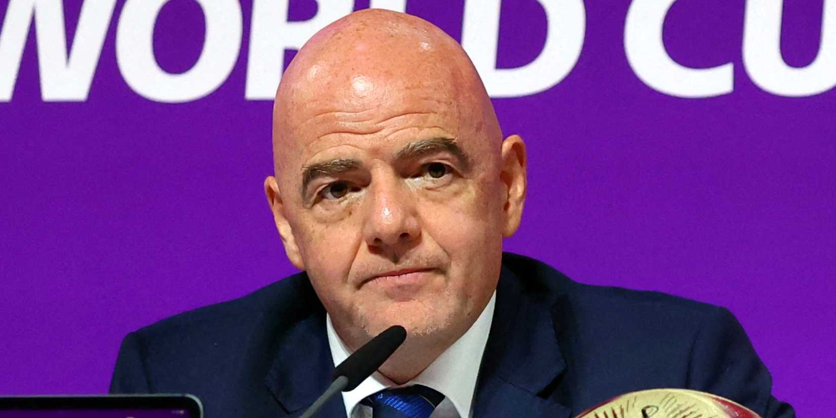 FIFA president Gianni Infantino during a World Cup press conference