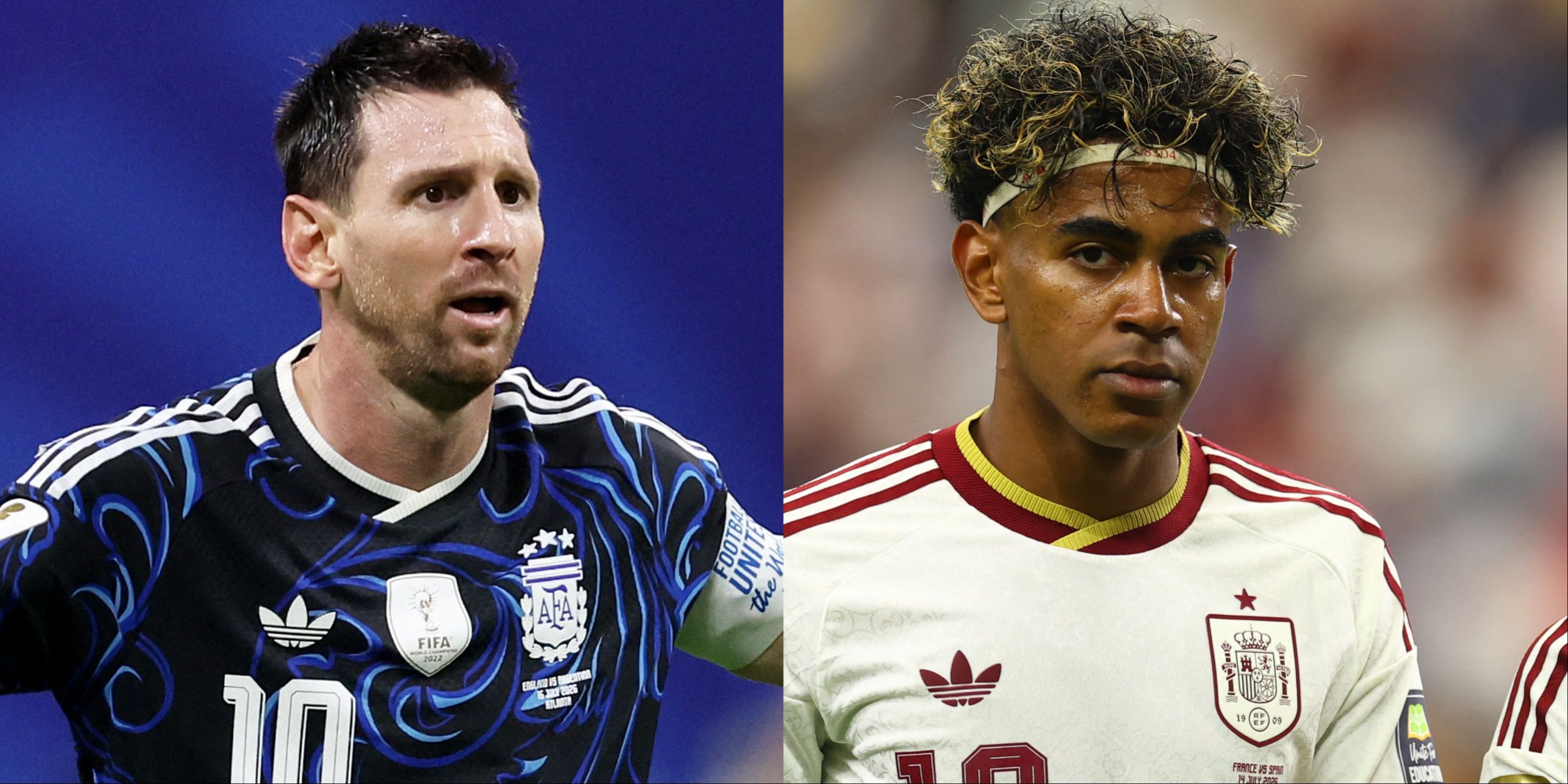 Lionel Messi and Lamine Yamal