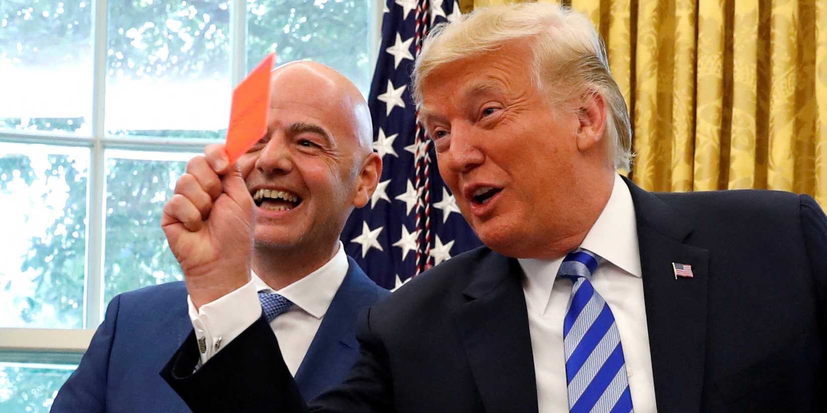 Donald Trump and Gianni Infantino