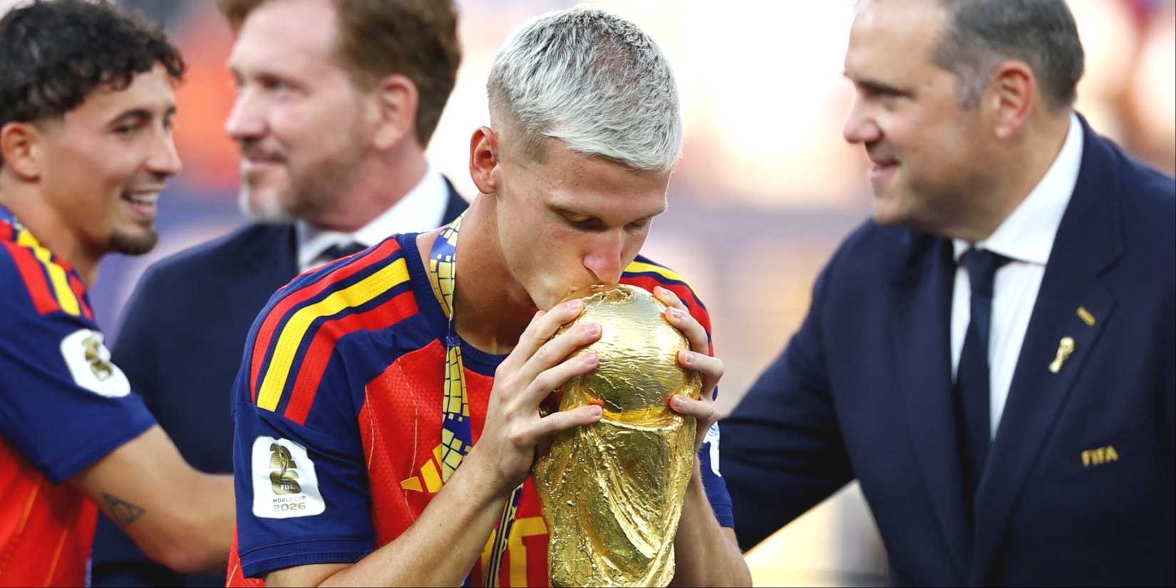 Spain's Dani Olmo with the World Cup