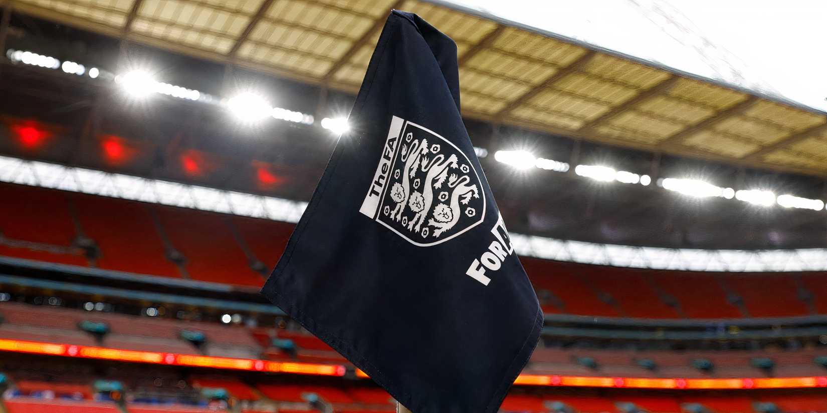 England corner flag at Wembley Stadium