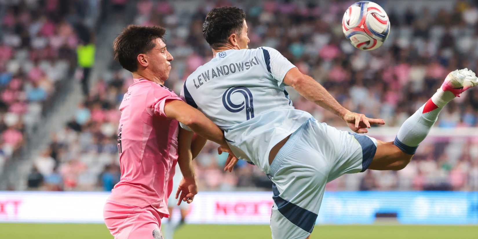 Robert Lewandowski in action for Chicago Fire vs Inter Miami