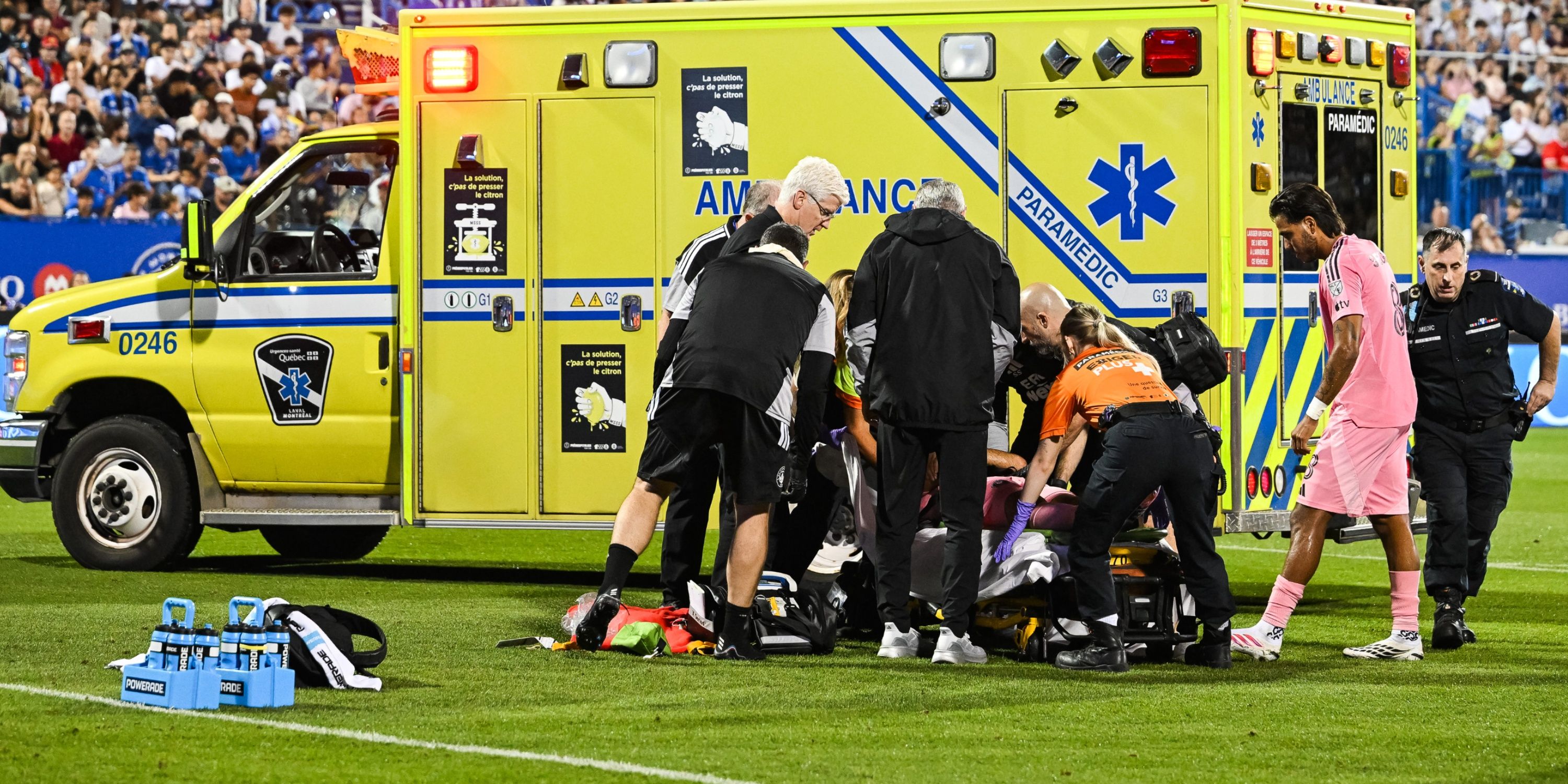 German Berterame receives treatment in Inter Miami vs CF Montreal