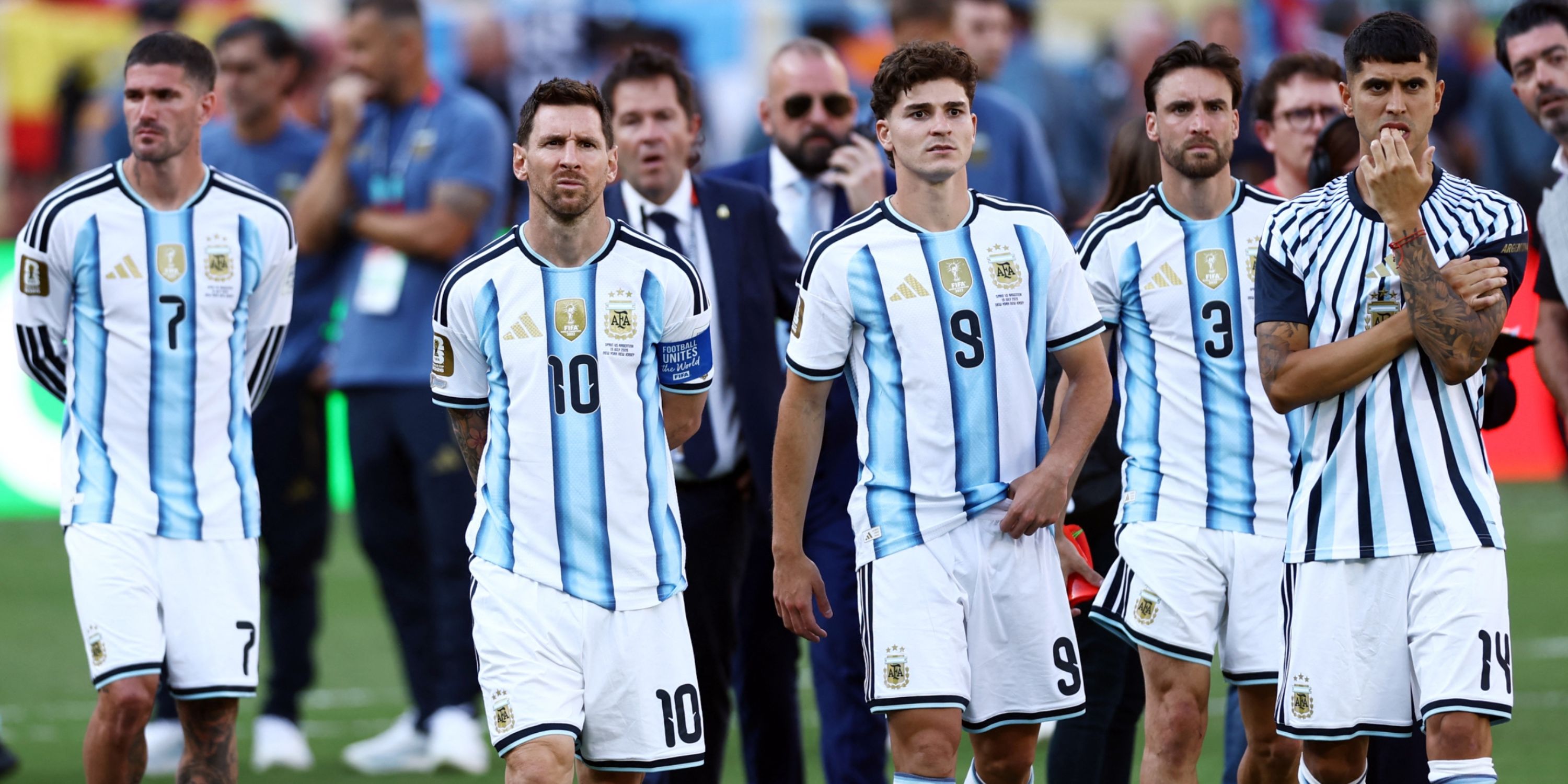 Argentina players after losing World Cup final