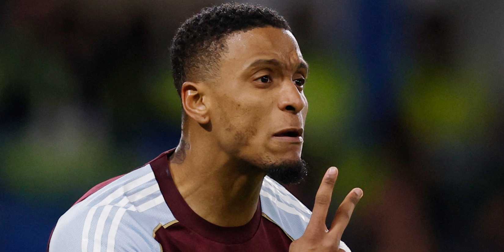 Ezri Konsa in action for Aston Villa