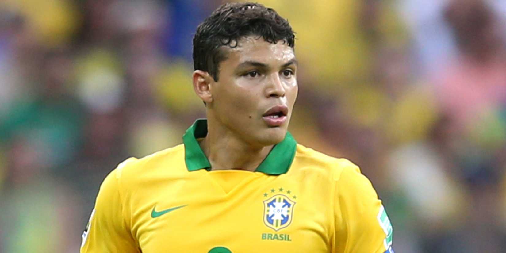 Thiago Silva in action for Brazil