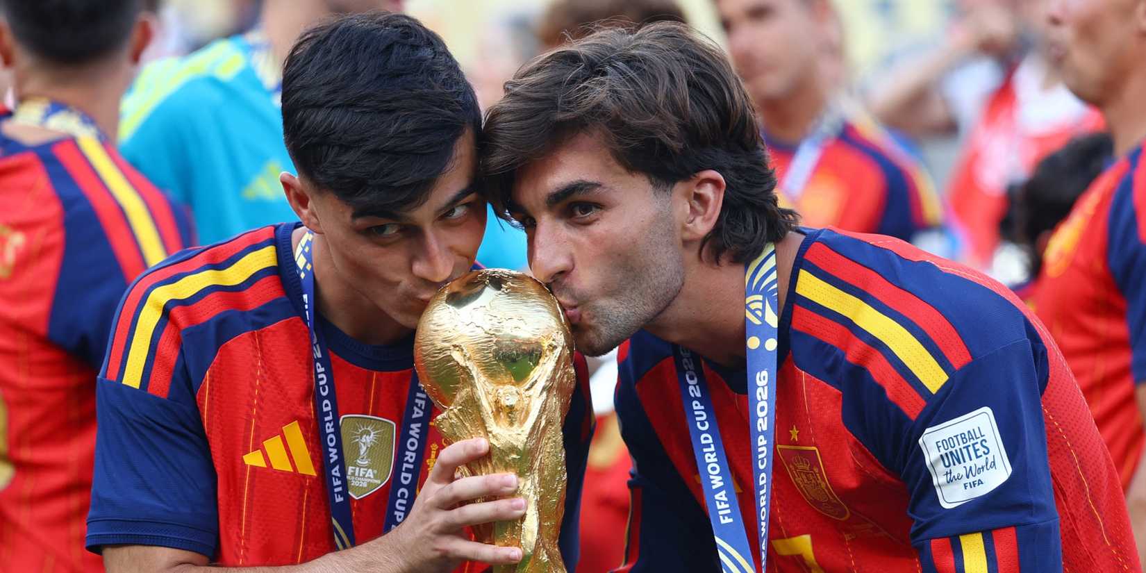 Pedri Ferran Torres Spain World Cup trophy World Cup 2026