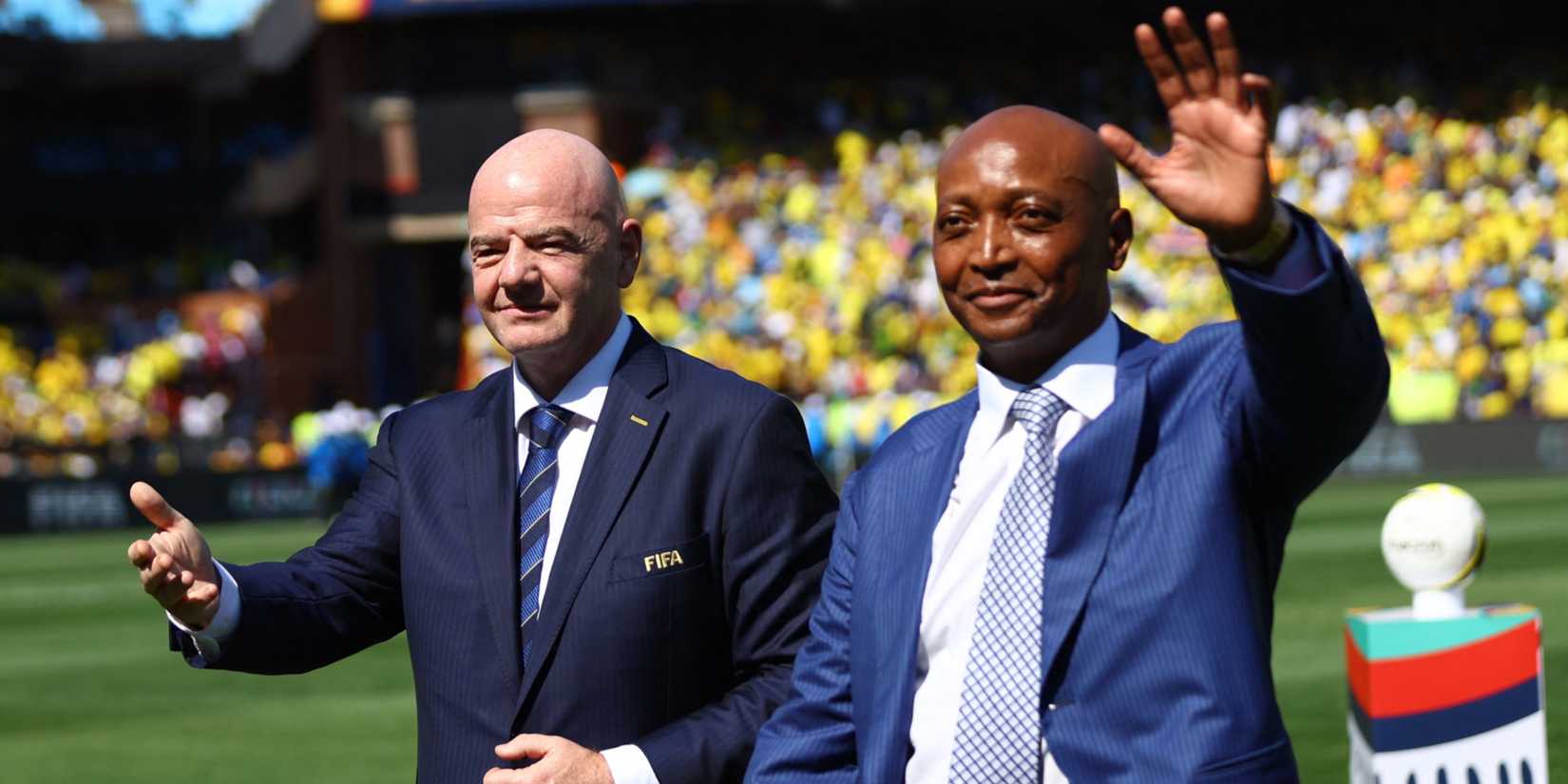 Gianni Infantino and Patrice Motsepe