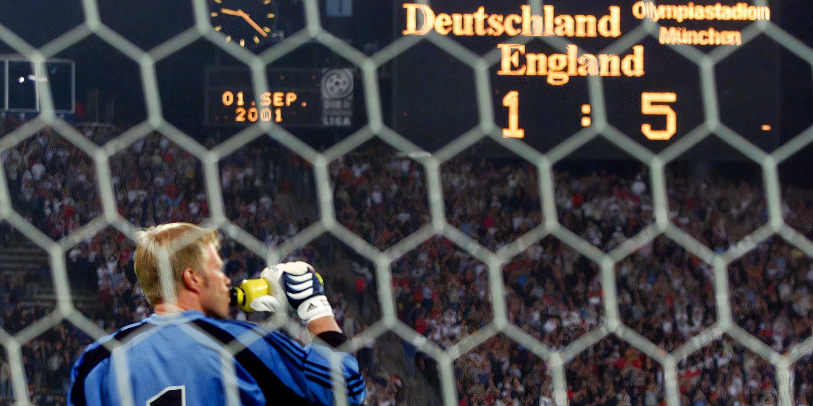 Oliver Kahn during the Germany 1-5 England match