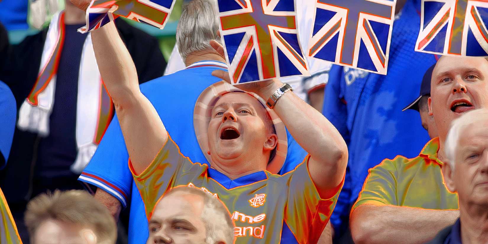 Rangers fan sings