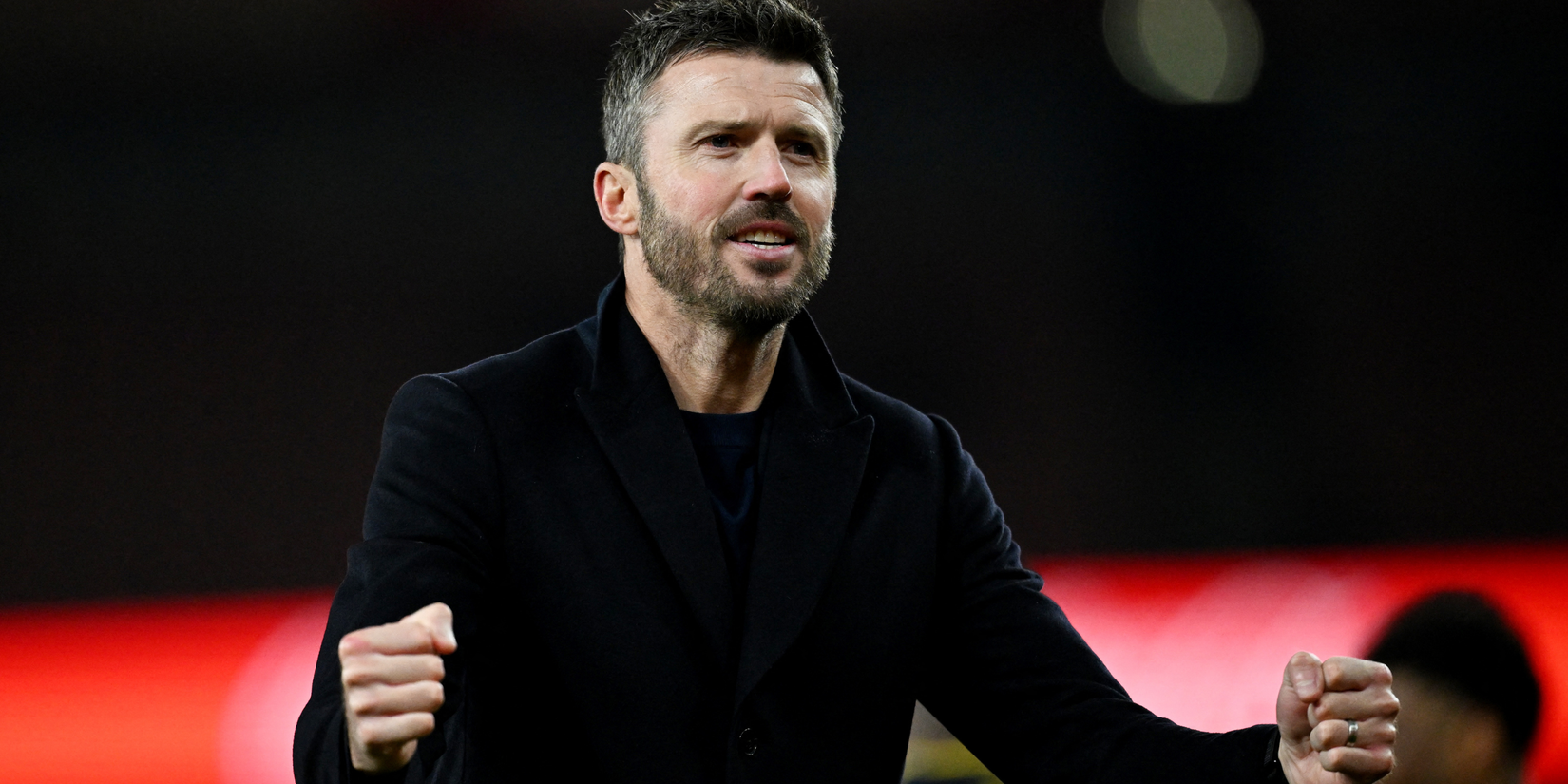 Manchester United manager Michael Carrick celebrates after the match
