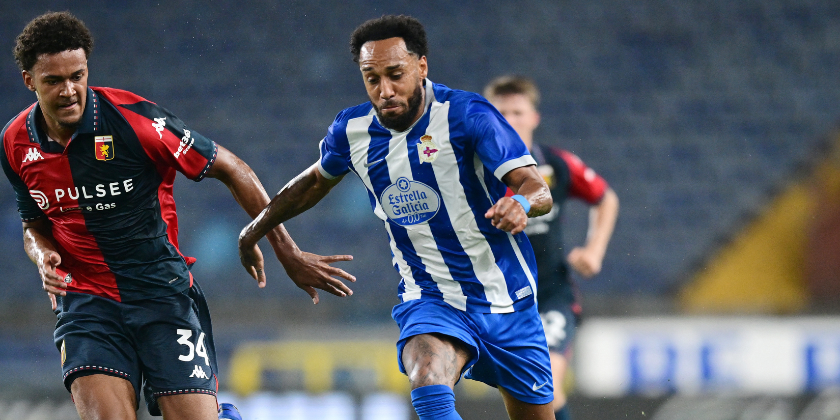 Deportivo La Coruna's Pierre-Emerick Aubameyang