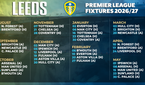Leeds Premier League Fixtures