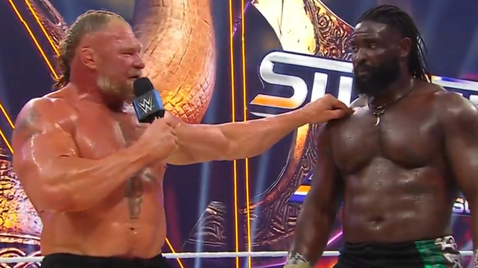 WWE SummerSlam: Brock Lesnar Went Off-Script After Oba Femi Match