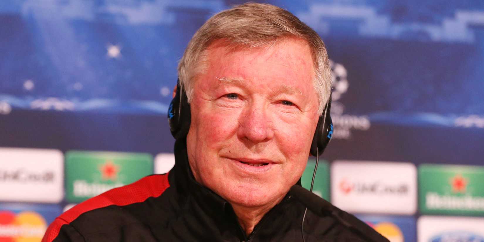 Manchester United manager Sir Alex Ferguson in a press conference